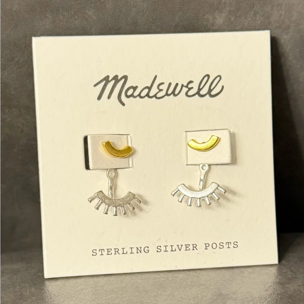 Madewell Madewell Drop Back Succulent Earrings Gold and Silver NWT